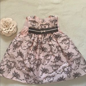 Pink holiday bear silk Gymboree dress